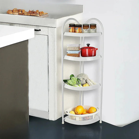 Shower Corner Shelf White Caddy Bathroom Shelves Organiser Bath Storage Rack 4 - Mekamart Australia