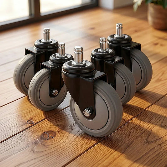 5x Office Chair Caster Wheels Set – Heavy Duty Universal Replacement for All Floors - Mekamart Australia