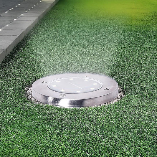 12x Solar Powered LED Buried Inground Recessed Light Garden Outdoor Deck Path - Mekamart Australia
