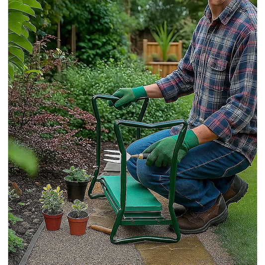 Garden Seat Folding Kneeler Bench Kneeling Soft Eva Pad - Mekamart Australia