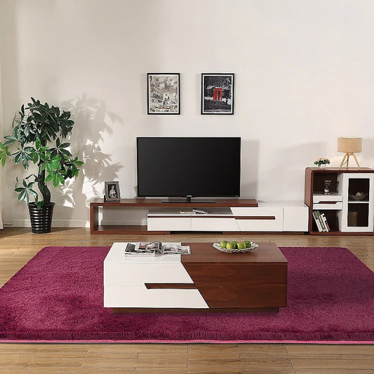 230x160cm Floor Rugs Large Shaggy Rug Area Carpet Bedroom Living Room Mat - Burgundy - Mekamart Australia