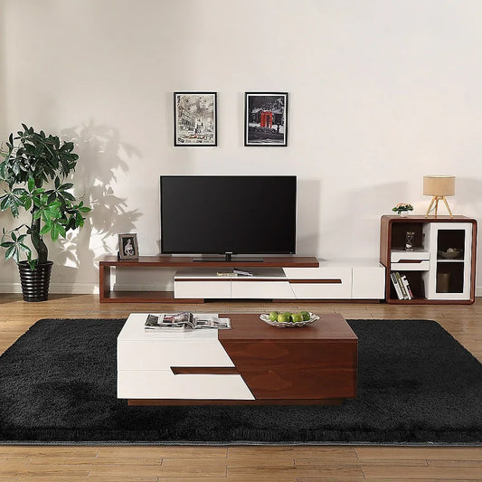 230x160cm Floor Rugs Large Shaggy Rug Area Carpet Bedroom Living Room Mat - Black - Mekamart Australia