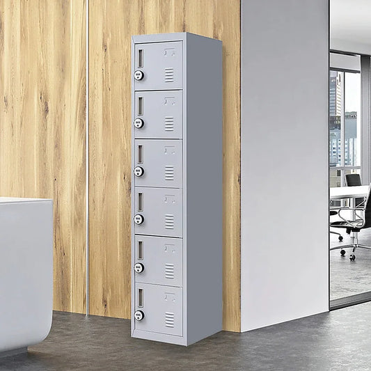 6-Door Locker for Office Gym Shed School Home Storage - Mekamart Australia
