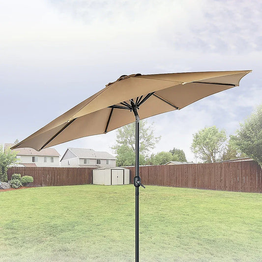 9FT Patio Umbrella Outdoor Garden Table Umbrella with 8 Sturdy Ribs - Mekamart Australia