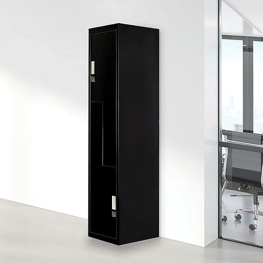 Black Two-Door L-shaped Office Gym Shed Storage Lockers - Mekamart Australia