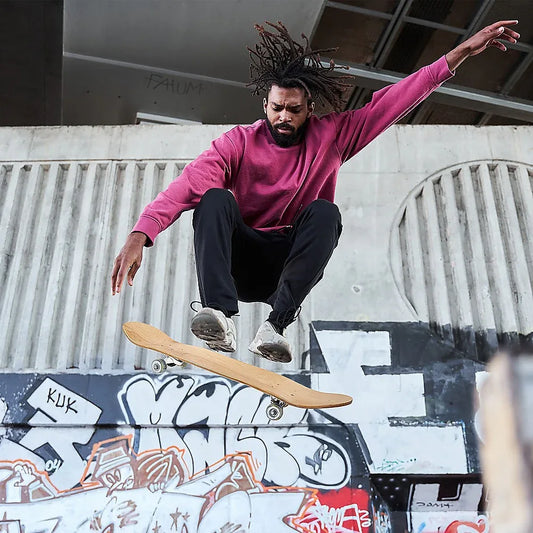 7 Layers Skateboard Deck Natural Wood Maple Double Concave Blank Skate Board DIY - Mekamart Australia