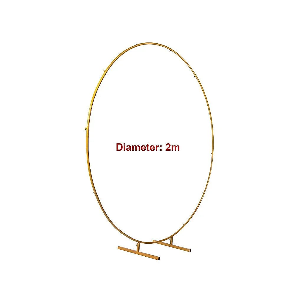 2M Wedding Hoop Round Circle Arch Backdrop Flower Display Stand Frame Background - Mekamart Australia