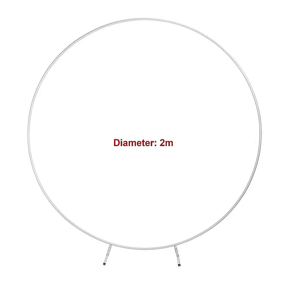 2M Wedding Hoop Round Circle Arch Backdrop Flower Display Stand Frame Background - Mekamart Australia