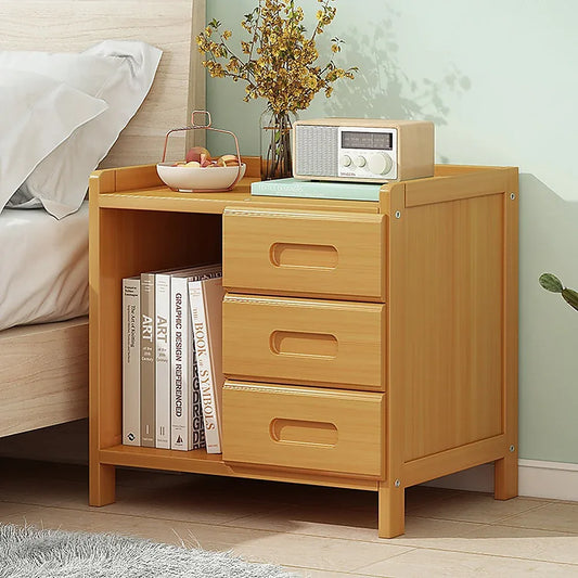 Bamboo Bedside Table Nightstand Storage Bedroom Sofa Side Stand - Mekamart Australia