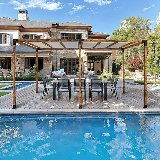 Roof Pergola Gazebo Shed Matte Black Steel Brackets DIY Kits - Mekamart Australia