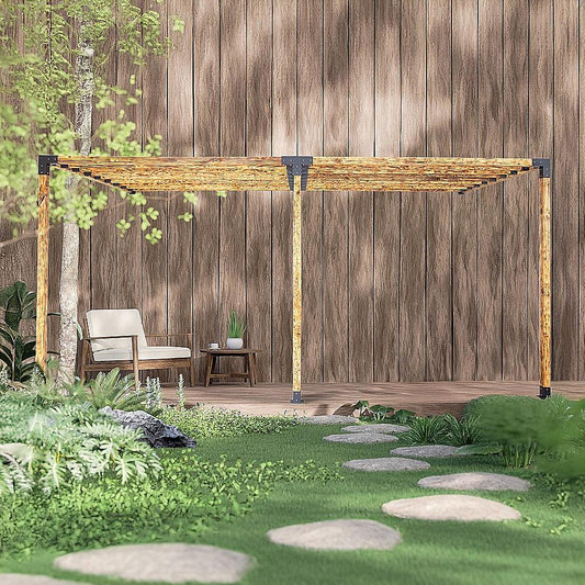 Roof Pergola Gazebo Shed Matte Black Steel Brackets DIY Kits - Mekamart Australia