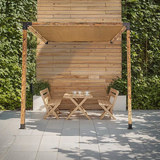 Roof Pergola Gazebo Shed Matte Black Steel Brackets and Coffee Screen DIY Kits - Mekamart Australia