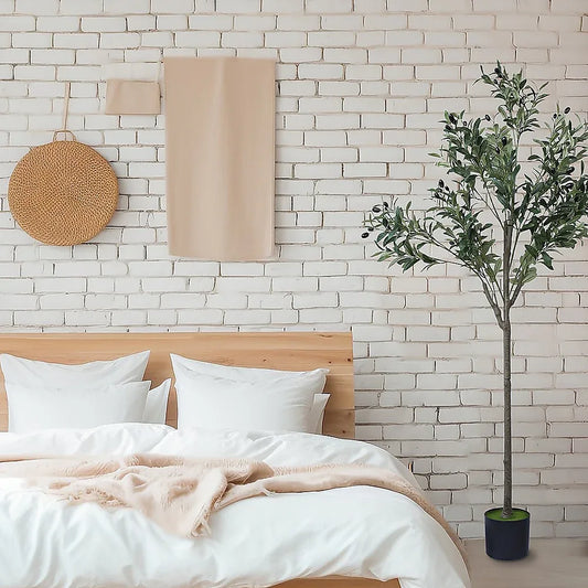 150cm Artificial Olive Tree – Tall Realistic Faux Green Indoor Plant for Home & Office - Mekamart Australia