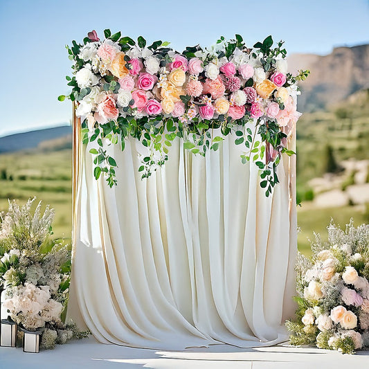 1M Artificial Flower Runner Arrangement Panel Wall Rose DIY Wedding Party Décor