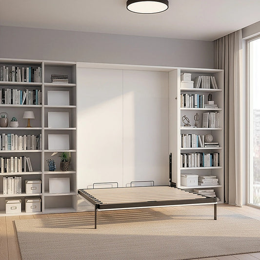 Double DIY Wall Bed Hardware Kit with Black handle – Frame & Mechanism for Custom Build - Mekamart Australia