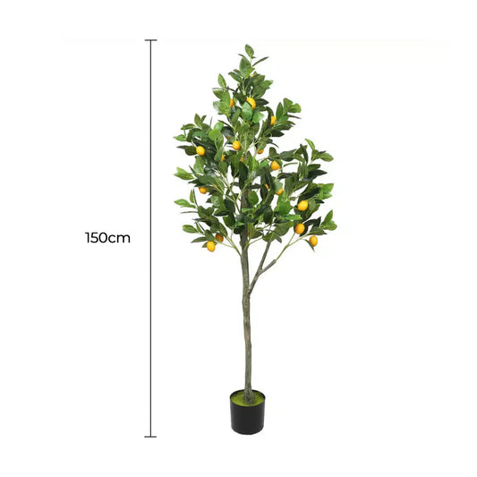 Artificial Lemon Tree (Potted) with Lemons 150cm - Mekamart Australia