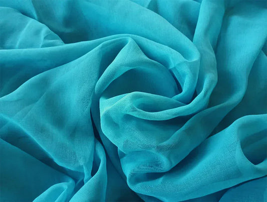2 Sheer Voile Curtains 544cm x 230cm Drop+Hooks Pinch Pleat + Hooks, Lake Blue - Mekamart Australia