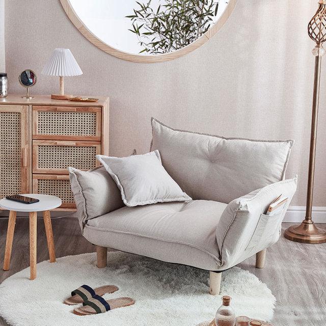 NNEOBA Convertible Sofa Couch with Adjustable Backrest and Armrests - Mekamart Australia