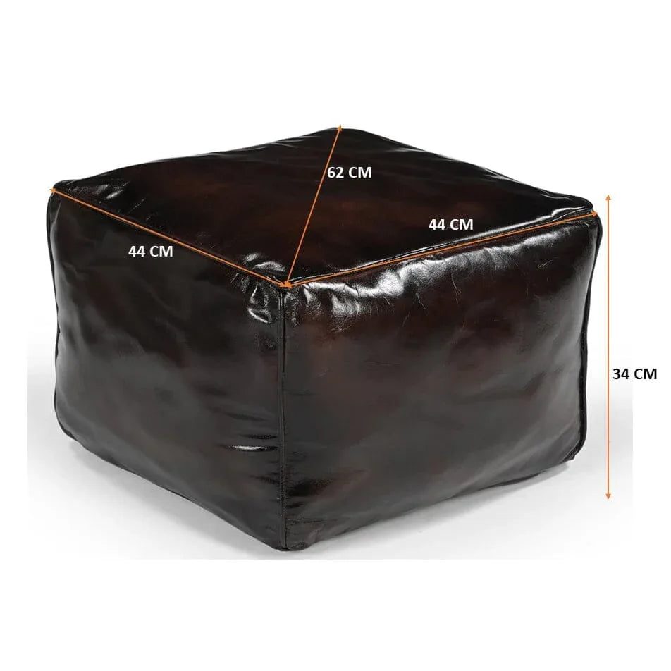SQUARE CHOCOLATE OTTOMAN - Mekamart Australia