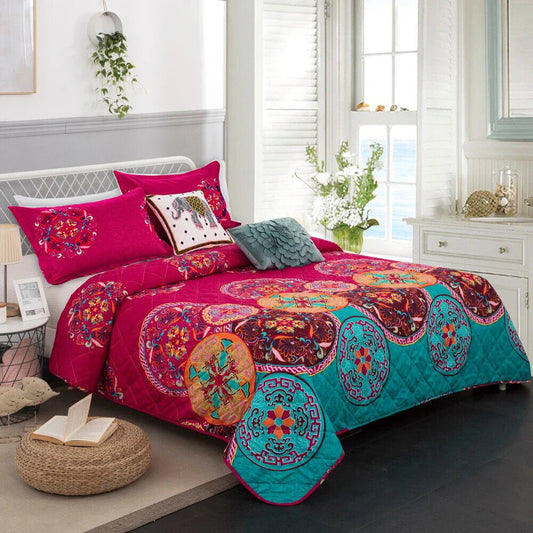 Charming Autumn Warm Plush 3 Pc Bedspread & Pillow Cover Set - Mekamart Australia