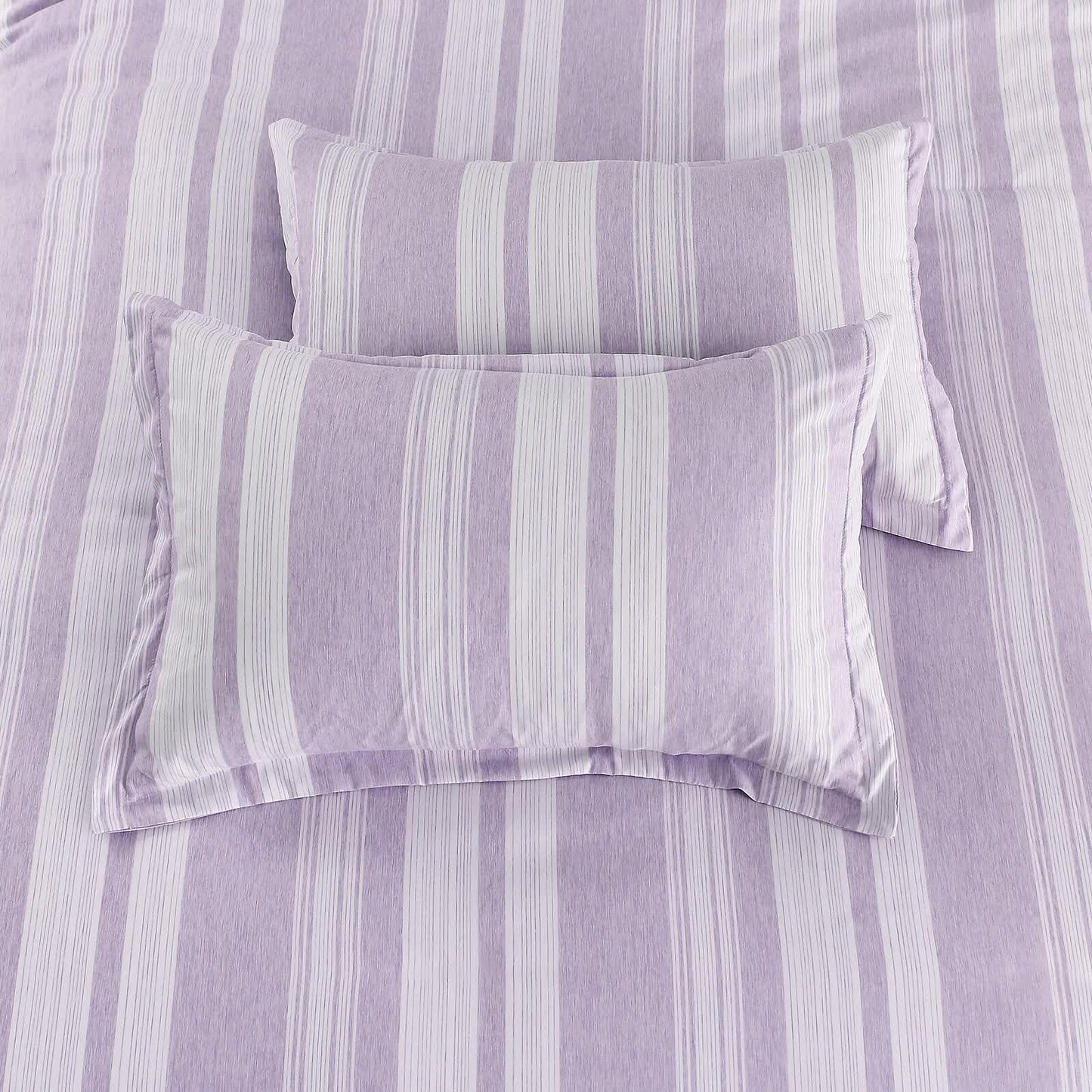 Midnight Calm stripes purple 3‑Piece Bedding – Cozy comforter Style