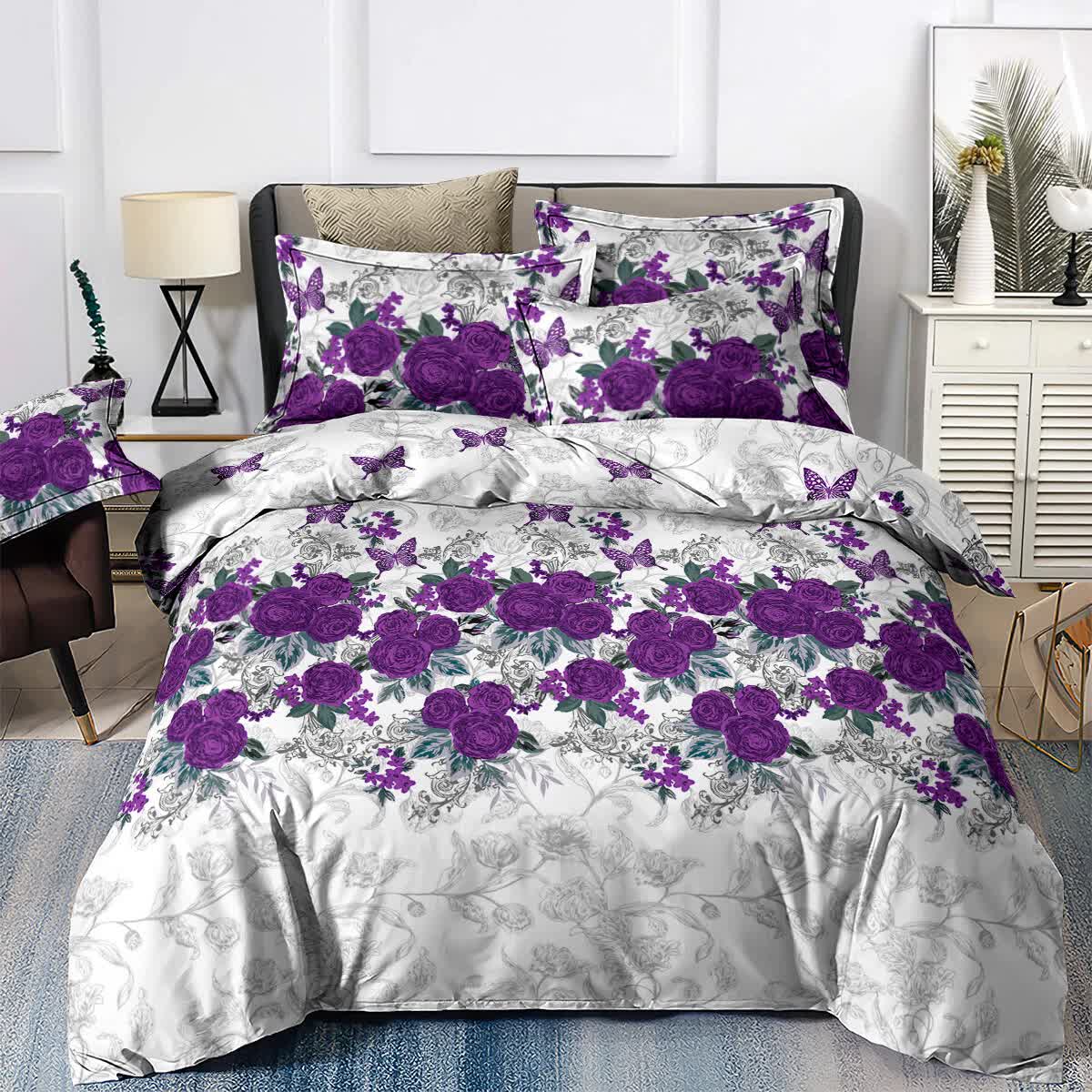 Luxe Loft Purple rose Quilted Comforter & Shams – Trending 3‑Piece Set