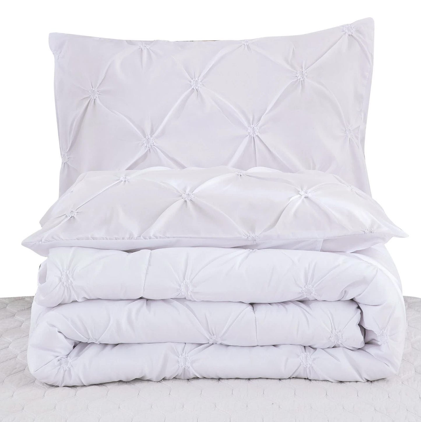 Minimal Mood white Comforter Collection – Modern 3‑Piece Set