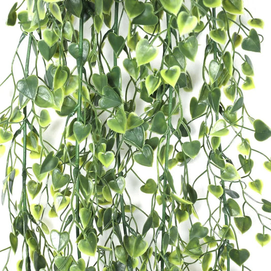 Artificial Hanging Plant (Heart Leaf) UV Resistant 90cm - Mekamart Australia