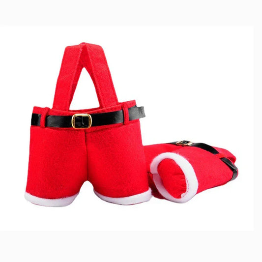 6pcs Big one Christmas Decoration Supplies, Christmas Pants, Gift Bags, Small Pants Candy Bags, Tote Bags, Wine Bottle Sets, Coke Bags - Mekamart Australia