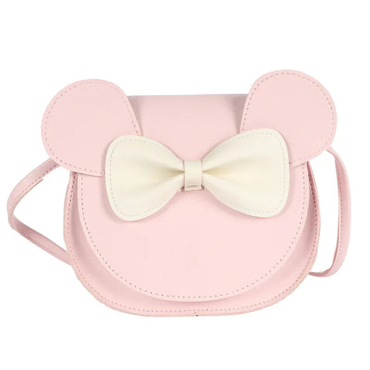 Adorable Bow Bear Crossbody Bag for Kids - Pink Shoulder Bag 18*17*8cm - Mekamart Australia