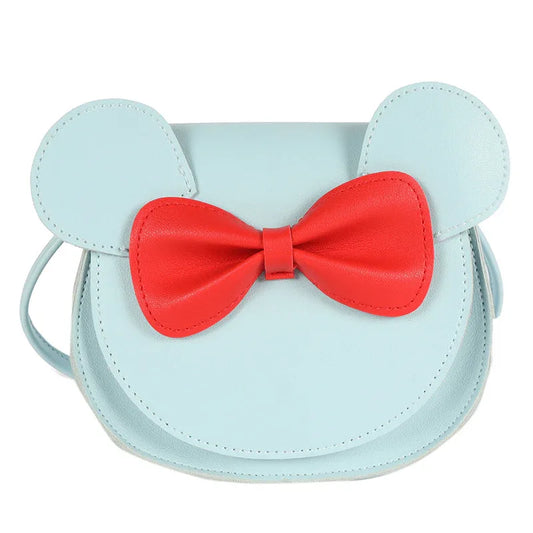 Adorable Bow Bear Crossbody Bag for Kids - Blue Shoulder Bag 18*17*8cm - Mekamart Australia