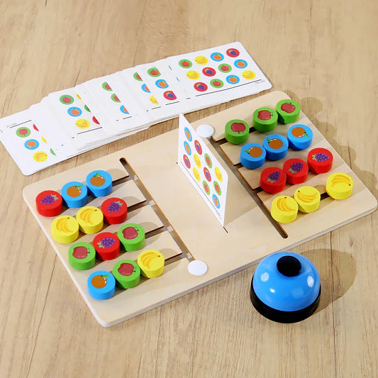 Children's Wooden CPCCE Interactive Fruit Recognition Two-Player Strategy Game - Fun Educational Toy for Preschoolers - Mekamart Australia