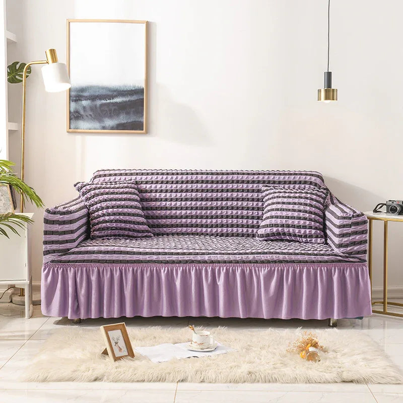Elastic sofa cover-purple (190-230cm) - Mekamart Australia