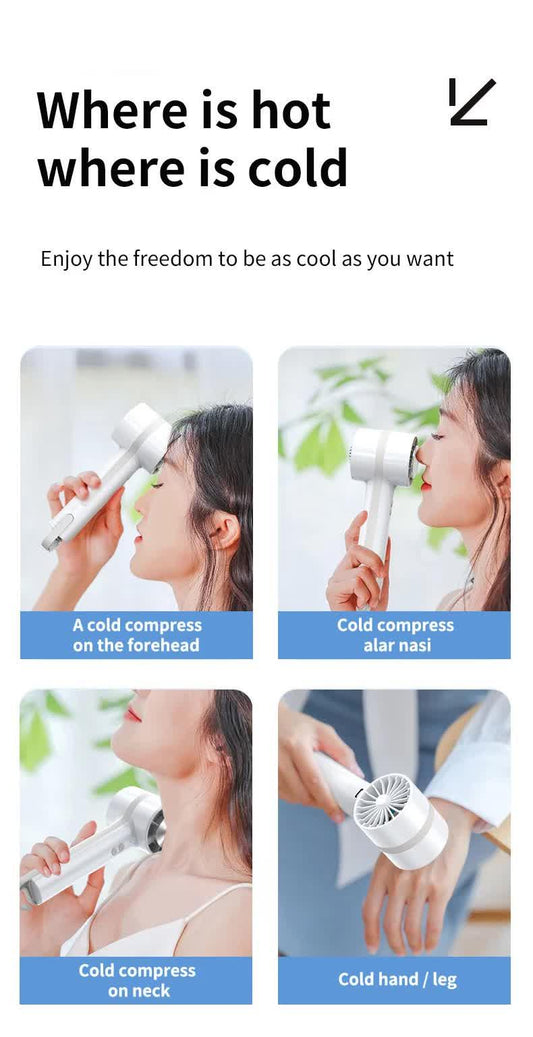 Pink Outdoor Handheld Cooling Fan - Mini Macaron Portable Desk Fan with Carabiner, Ideal for Home, Travel, and Hiking - Mekamart Australia