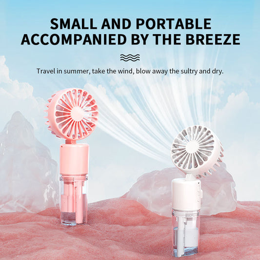 Portable 4-Speed Mini Spray Fan with Moisturizing Function - F2 White (2PCS) - Mekamart Australia