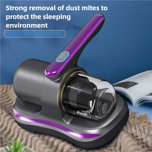 Blue Handheld Dust Mite Vacuum Cleaner - Cordless, High Suction Power, USB Rechargeable - Mekamart Australia