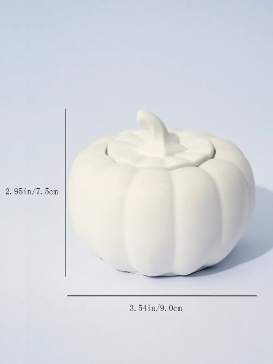 (English Pear Freesia)Ceramic Pumpkin Candle with Lid - Home Decor and Gift Ideas - Mekamart Australia