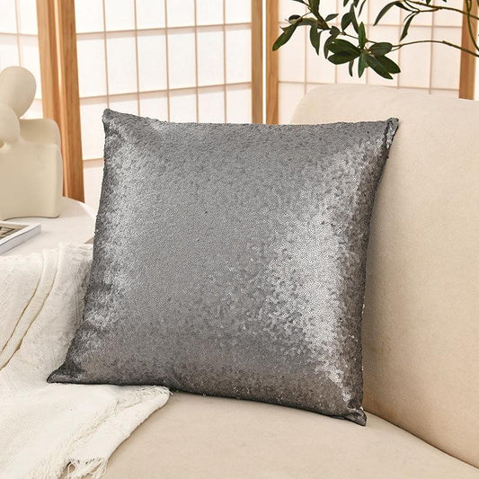 Shiny Sequin Pillowcase - Single-sided gorgeous pillowcase (Gray pair: 40x40cm) - Mekamart Australia