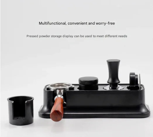 Black Espresso Coffee Tamping Station - Barista Tool Organizer for 51/53/58mm Portafilter, Tamper & Distributor - Mekamart Australia