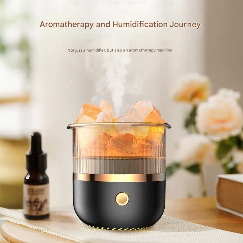 Crystal Humidifier with LED Light - Aromatherapy Diffuser for Home Relaxation(white)