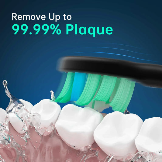 Advanced Electric Toothbrush with 5 Modes and 8 Brush Heads(Black) - Mekamart Australia