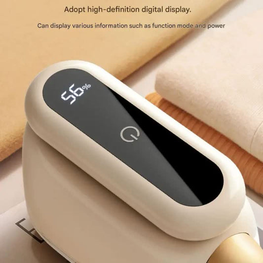 Compact Electric Lint Remover with LED Display & Dual Head - USB Rechargeable(Purple)