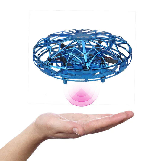 Hand-Controlled UFO Mini Drone with LED Lights & Obstacle Avoidance(green) - Mekamart Australia