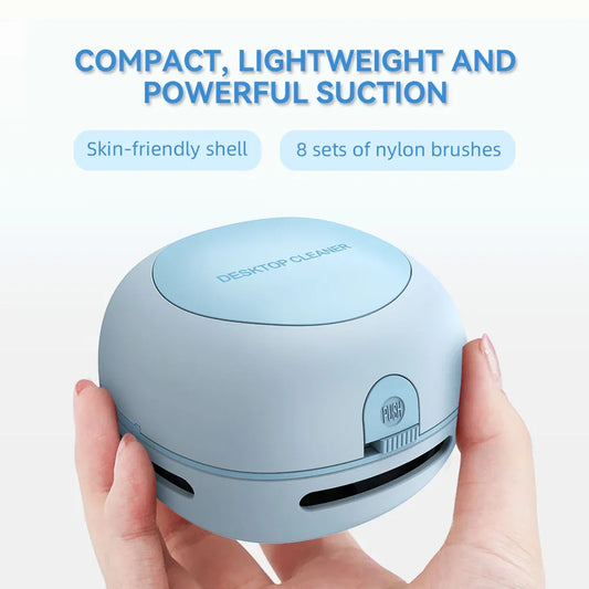 Green Cordless Tabletop Crumb Sweeper - USB Rechargeable Mini Vacuum for Desk - Mekamart Australia