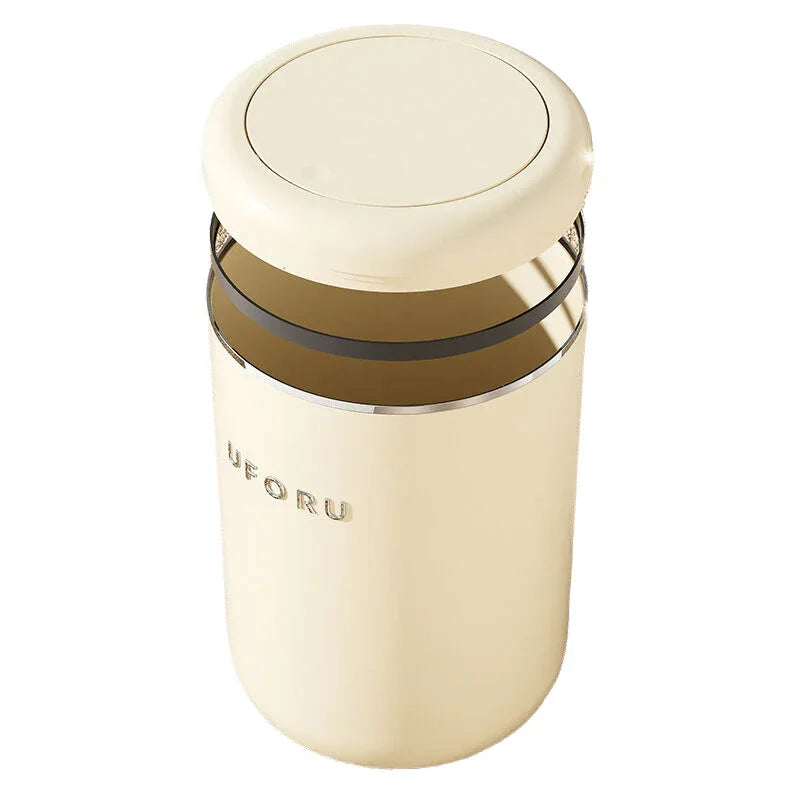 Floor standing trash can (9L), cream white, 22 * 29cm - Mekamart Australia