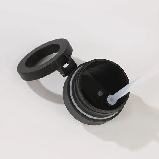 Stainless Steel Insulated Water Bottle with Integrated Magnetic Phone Stand - Orange (24oz) - Mekamart Australia