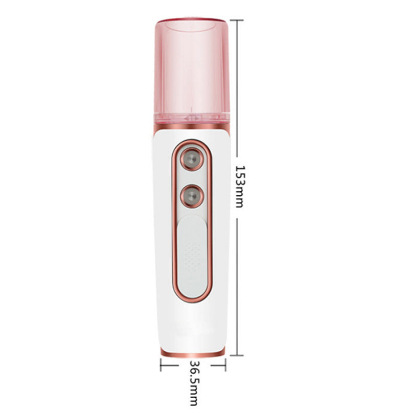 Yellow Dual Nozzle Nano Facial Mister - USB Rechargeable Hydrating Spray