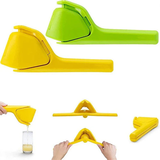 3 Pcs Green Easy-Squeeze Manual Citrus Juicer - Durable Lemon & Orange Squeezer with Pour Spout, Food-Grade PP - Mekamart Australia