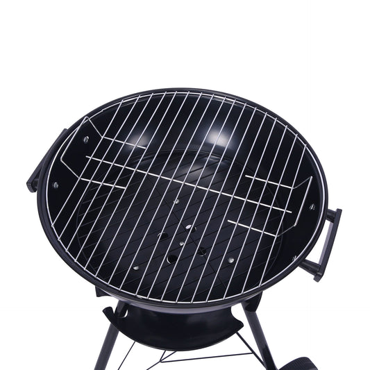 Outdoor Folding Apple-Shaped Stainless Steel Charcoal Barbecue Grill - 41cm Grill Net
