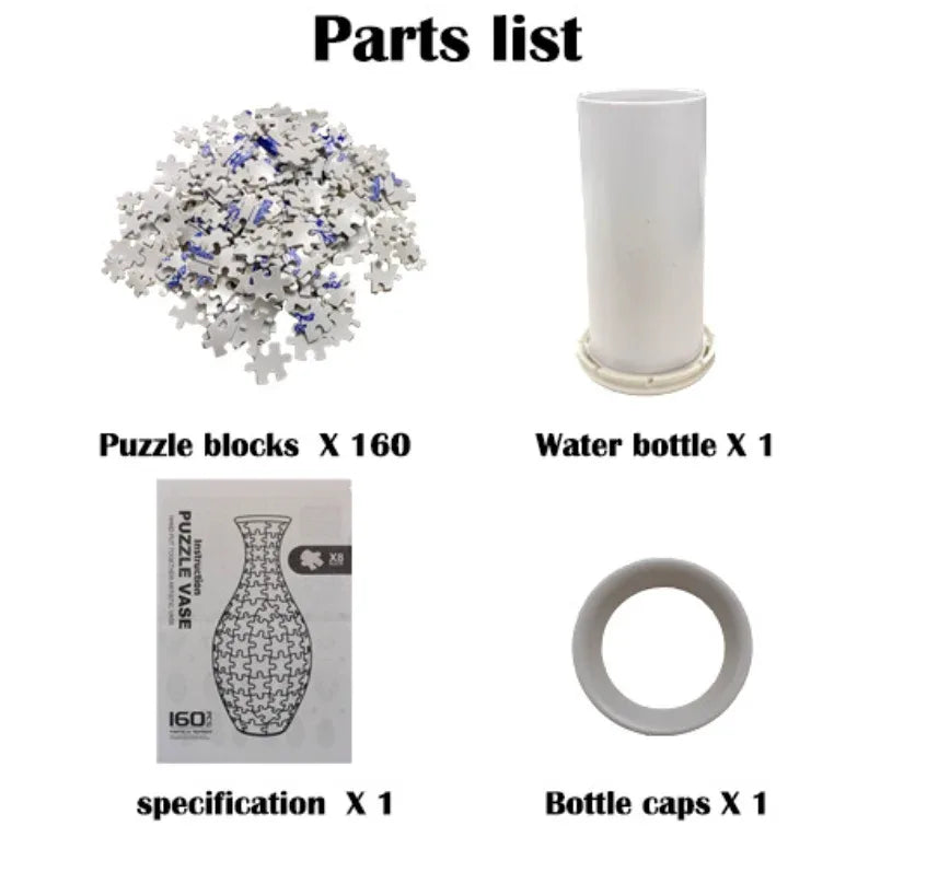 Unique 3D Puzzle Vase with Built-in Water Holder - Fun DIY Project (Autumn) - Mekamart Australia